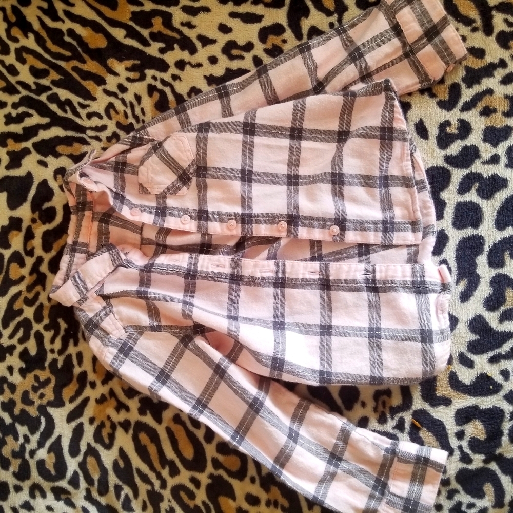 Girls 5 Plaid ButtonUp